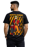 Naruto Uzumaki Shippuden Anime Black T-Shirt – Premium Back Print Edition