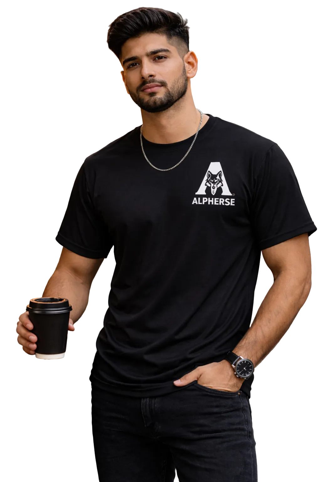 Alpherse Branded Minimal Polyester T-Shirt – Premium Activewear Fit