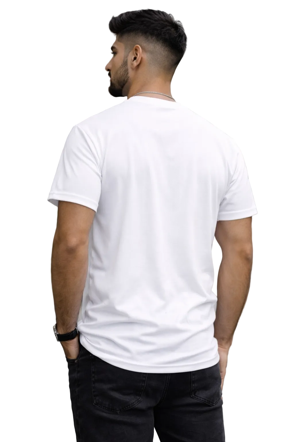 Alpherse Branded Minimal White Polyester T-Shirt – Premium Activewear & Street Style
