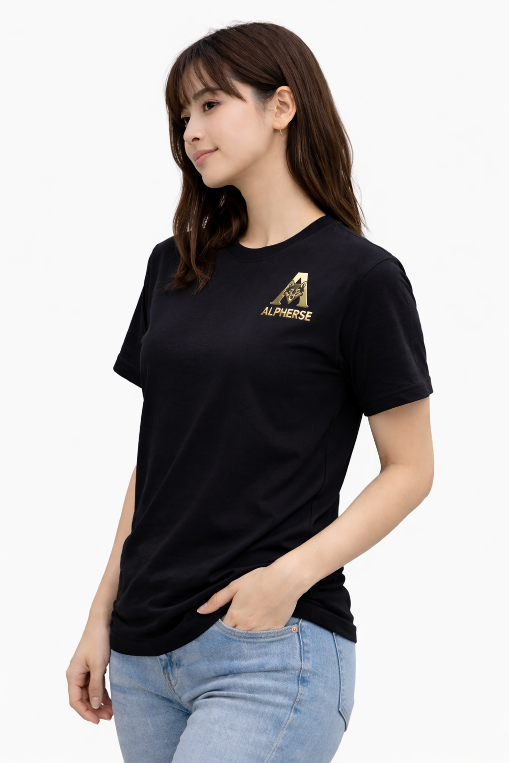 Alpherse Minimal Cotton Tshirt for Girls