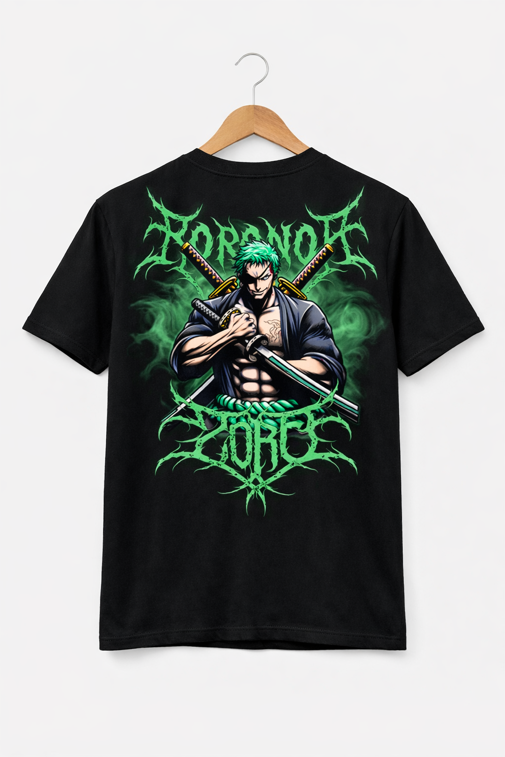 ZORO Anime Warrior Black T-Shirt – Premium Streetwear Edition