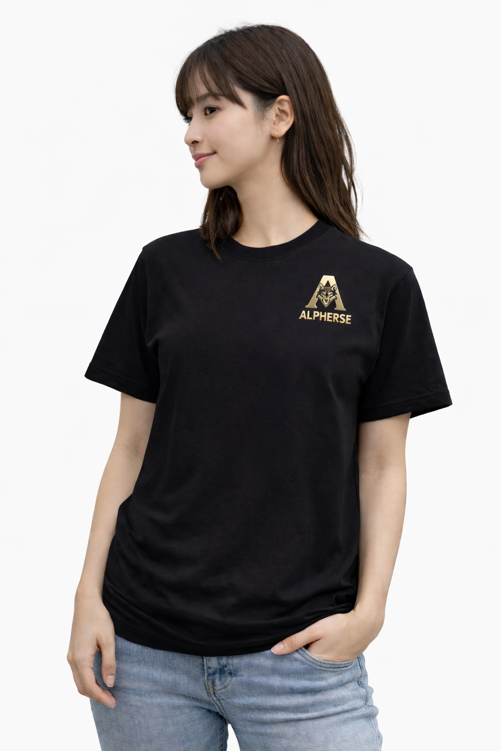Alpherse Minimal Cotton Tshirt for Girls